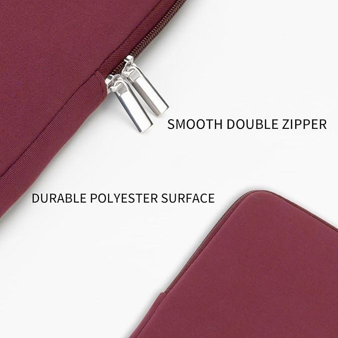 RAINYEAR 16 Inch Laptop Sleeve Protective Soft Case with Accessories Pouch, Specially Compatible with 16" MacBook Pro M1 M2 M3 M4 Pro/Max A2141 A2485 A2780 A2991 A3403 A3186 (Red, Upgraded Version)