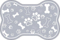 Dog Cat Food Mat,Rapid Absorbent Pet Feeding Mat, Bone Shaped Dog Placemat Water Bowl Mat with Rubber Backing,No Stains Dog Cat Food Mats Indoor, Pet Accessories Supplies 23"x36" Grey
