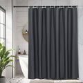 AooHome 96 inch Extra Long Solid Shower Curtain for Hotel, Water Repellent Shower Curtain Liner with Hooks, 72 Width x 96 Height inch, Dark Grey