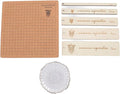 Macrame Board and Pins Double Sided Grids, Macrame Project Board with 5 Rulers 30 T Pins, Cork Braiding Board for Bracelet Making, DIY Knotting Jewelry Craft Kit for Beginners