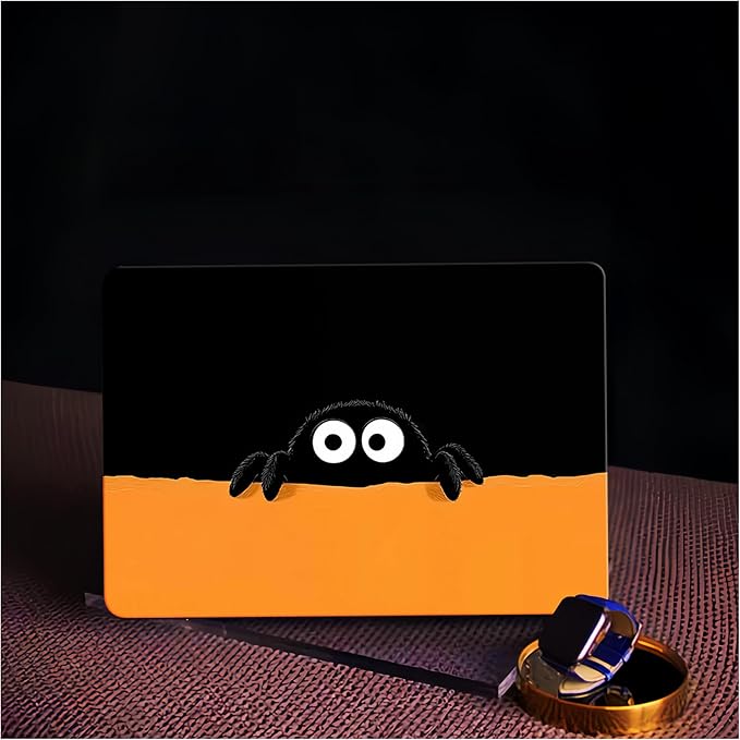 BYCeKe Cute Animal Print Case for MacBook Air 13.6 inch 2022-2025 M4 A3240 M3 A3113 M2 A2681,for Mac Air13 M4 Pattern Plastic Clear Hard Shell&Keyboard Cover for MacBook Air13.6 Case,Abstract Spider