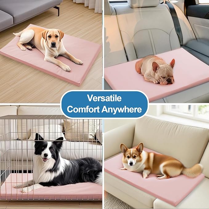 Liliowons Dog Mat,23"x 36"Dogs Crate Pad,Indoor Non-Slip & Waterproof Dog Mat,Easy Wipe Clean in Seconds，Sleeping for Floor，Car,Sofa,Crate