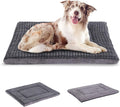BVAGSS Reversible Dog Crate Pad, Memory Foam Pet Bed Mat, Soft Warm Machine Washable Sleeping Kennel Mattress for Small Medium Dogs XH079 (36''x23''x1.6'',Light Grey)