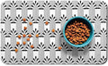 Dog Food Mats for Floors Waterproof, Dog Cat Water Bowl Mats Pet Feeding Absorbent Mat Dog Cat Pet Placemats for Food and Water Bohemia 17 * 30 inch