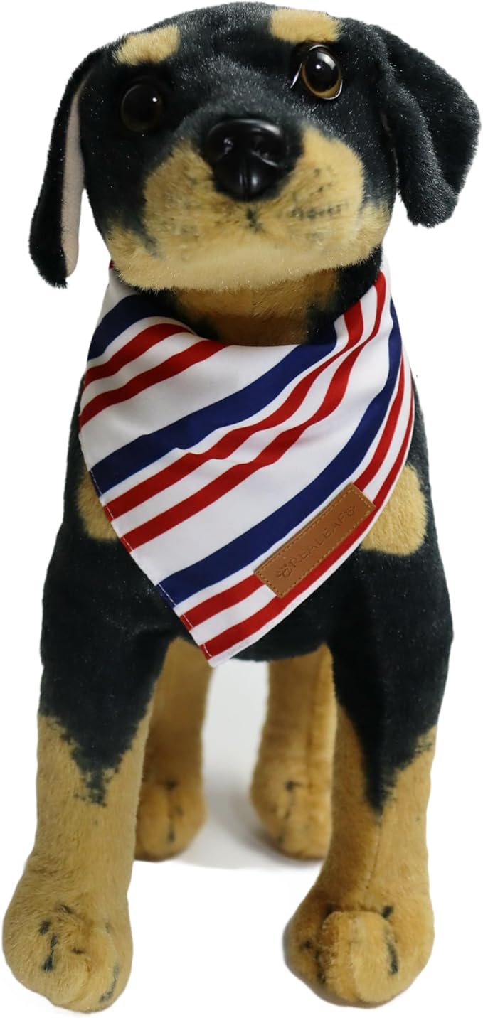 Realeaf 4th of July Dog Bandanas 2 Pack, Reversible American Flag Pet Scarf for Boy and Girl, Premium Durable Fabric, Patriotic Bandana for Small and Medium Dogs (Small)