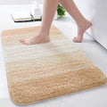 Arotive Microfiber Bathroom Rugs, Shaggy Soft and Absorbent Bath Rug, Non-Slip, Thick Plush Machine Washable Dry Bath Mats for Bathroom, Tub and Shower, 24x16, Beige, Rectangular