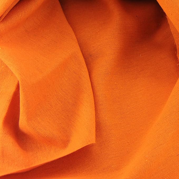 Rose Flavor Pre-Cut Quilting Linen Fabric,Craft Cloth,DIY for Sewing Crafting 60" by 1 Yard(Orange)