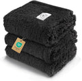1 Pack 3 Calming Blankets Fluffy Premium Fleece Pet Blanket Soft Sherpa Throw for Dog Puppy Cat Black Small (23”x16'')