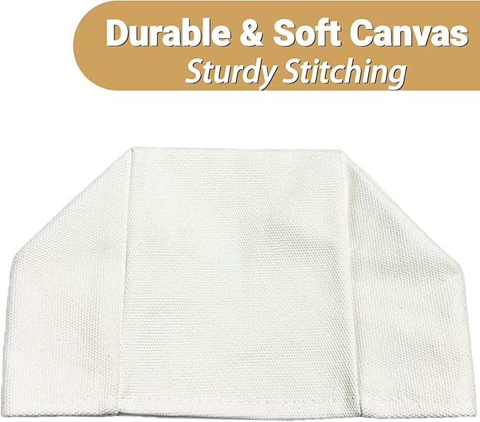 Tissue Box Cover, Cute White Linen Fabric Decorative Square Tissue Box Holder/Organizer for Bathroom Vanity Countertop/Office/Nightstand/Desk