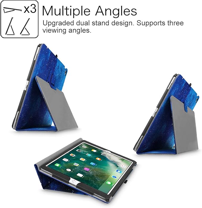 Fintie Folio Case for iPad Pro 12.9 (2nd Gen) 2017 / iPad Pro 12.9 (1st Gen) 2015 - [Corner Protection] Premium PU Leather Smart Stand Protective Cover with Auto Sleep/Wake (Starry Sky)