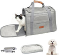 Pet Carrier,Cat Carrier,Soft-Sided Small Dog Carrier with Cushion Breathable Mesh Windows Easy Go for Travel,Outdoor,Camping or Daily Use