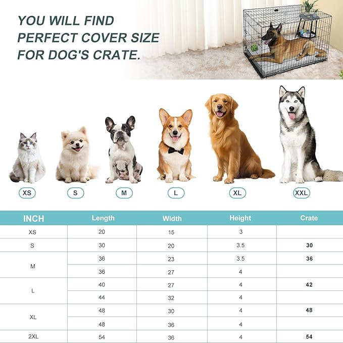 Explore Land Waterproof Dog Bed Cover Machine Washable Fluffy Dog Bed Replacement Cover for Cat, 20Lx15Wx3H inch, Gray