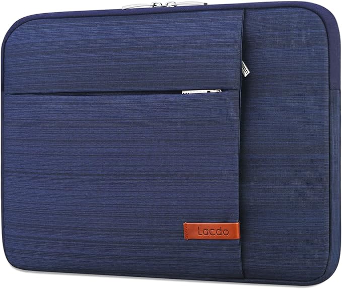 Lacdo 14 Inch Laptop Sleeve Case Computer Bag for HP Lenovo Dell ASUS Acer Chromebook 14 / HP Stream 14 / Dell Inspiron 14 / Lenovo IdeaPad 14 / Acer Spin 3 / ASUS ZenBook 14, Water-Resistant, Blue