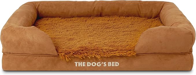 The Dog's Bed Replacement Outer Cover ONLY (Outer Cover ONLY - NO Bed, NO Waterproof Inner) for The Dog's Bed, Washable Fur Fabric, Medium (Teddy Bear Brown Faux Fur) Veterinary Approved