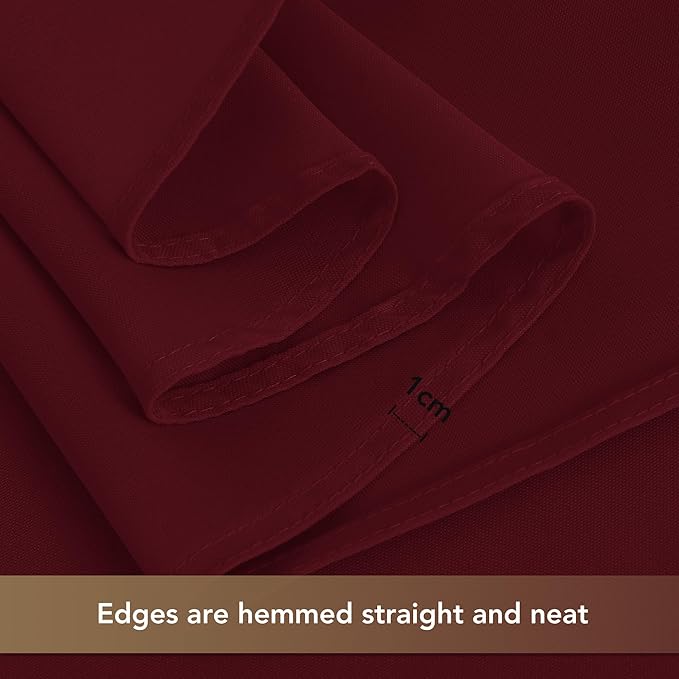 sancua Tablecloths for 8 Foot Rectangle Tables, 6 Pack - Washable Polyester Fabric Table Cloth for Chirstmas Party, Birthday, Banquet Reception, 60x120 Inch Burgundy