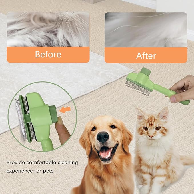 Pet Hair Removal Glove for Cats and Dogs,Mesh Hair Grooming Mitt, Equipped with 1PCS Pet Grooming Comb