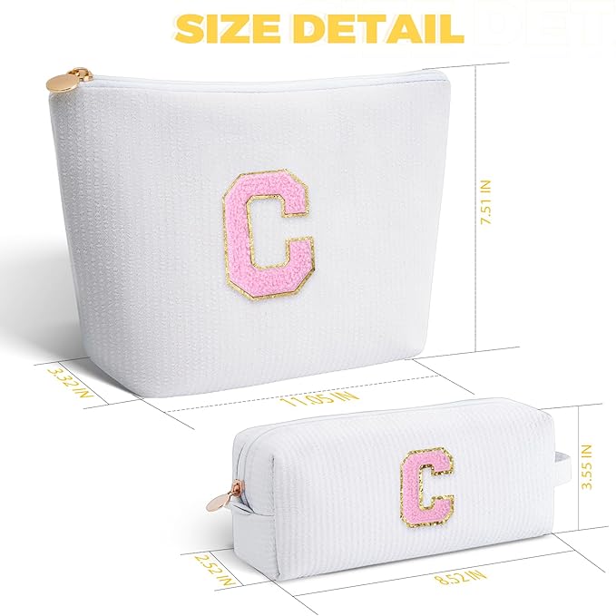 Btffitting Customized Mothers Day Gifts - Birthday Gift for Mom,Gifts From Daughter,Mother in Law Gifts,Mama Gift Idea,Makeup Bag Set Cosmetic Bag - White,C