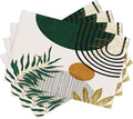 Boho Placemats, Modern Minimalist Art Abstract Geometric Sun Plant Print Washable Fabric Placemats Table Kitchen Dining Party 12x18 Inch Set of 4