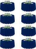 sancua Round Tablecloth 90 Inch Diameter, 8 Pack - Circle Polyester Fabric Table Cloth for Wedding Party Reception Banquet Birthday, Washable Formal Table Cover (Fit 30-72 Inch Tables), Navy Blue