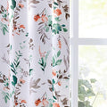 MYSKY HOME Fall Kitchen Curtains 45 Inch Long Floral Blackout Curtains for Room Darkening Thermal Insulated Panels Light Blocking Grommet Rustic Curtains for Dormer Window, 52" Wide, 2 Panels, Orange