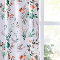 MYSKY HOME Fall Curtains for Living Room Darkening Curtains 84 Inch Long Floral Curtains Thermal Insulated Panels Light Blocking Grommet Autumn Drapes, 52" W x 84" L, 2 Panels, Orange