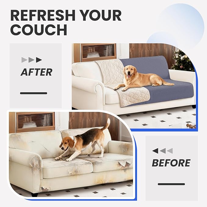 CYCMACO Waterproof Dog Bed Cover Pet Blanket, Soft Couch Cover for Dogs Washable, Non-Slip Dog Blanket Protect Furniture Couch Sofa Car for Puppy Large Dogs Cat (30x70 Inch, Grey Blue)