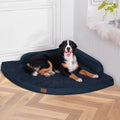 MEKIY Large Orthopedic Dog Bed with Sides XXXL Dog Beds with Removable Washable Cover Non-Slip Waterproof Pet Bed for Extra Large Dogs - Navy Blue XXXL