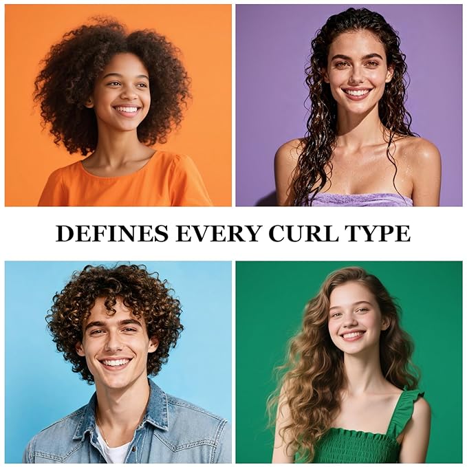 Curl Defining Brush for Thick Coily Hair, Firm-Bristle TPEE Detangling Brush for Coarse 4A–4C Curls, Dual-Sided Wide & Narrow Tooth Brush for Wet & Dry Curl Shaping– Women & Men (2054-Matte Black)