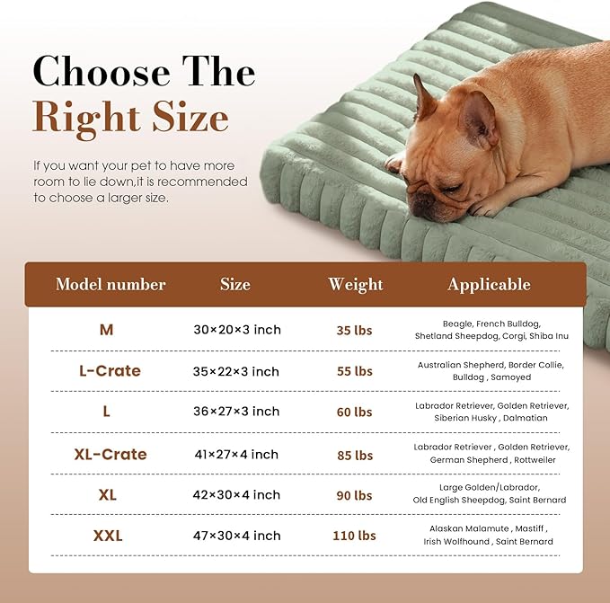 Cozila Dog Beds for Large Sized Dog, Orthopedic Pet Bed with Waterproof Lining, Soft Short Plush Surface & Egg Crate Foam, Machine Washable Pet Bed with Removable Cover & Anti Slip Bottom