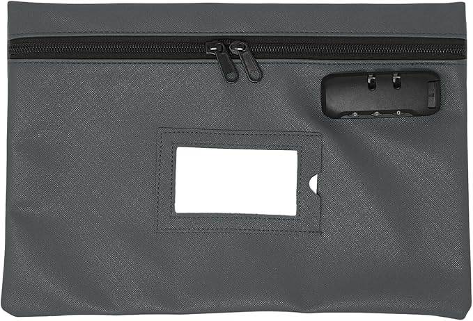 GIDABRAND Medicine Bag with Lock | 12x8 Inch Med Bag | Medication Bag for Traveling | Small Medication Travel Bag | Kids Medicine Bag | Pills Locking Zipper Pouch Storage Case Organizer (Grey)