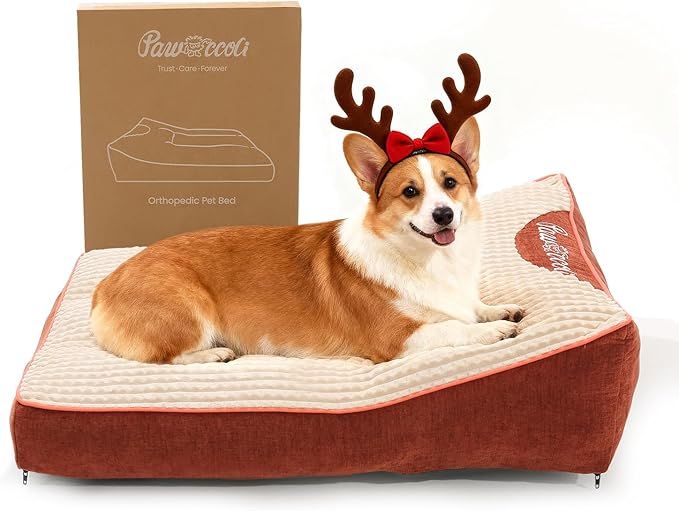 Pawccoli Orthopedic Dog Bed,Cat Beds for Indoor Cats - Comfy Flat Puppy Beds with Removable Washable Cover, Small Dog Bed, Pet Mat Suitable for Pet Up to 30 lbs(30''×20''×5'')