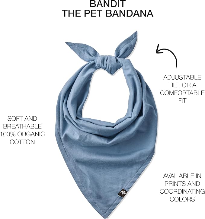Pet Passion Bandit - The PET Bandana 100% Organic Cotton Pet Bandanas Clothes for Small, Medium, Large Dogs, 3-Pack Navy Camo, X-Small/Small