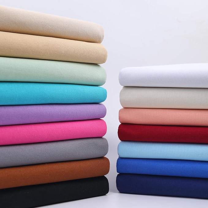 Cotton Fabric Natural Cotton Poplin Fabric by The Yard 100% Cotton, 59 Inches Wide Soft Embroidery Fabric Material for Quilting, Sewing, Crafts, Binding, Backing and Lining (Black, 5 Yard)