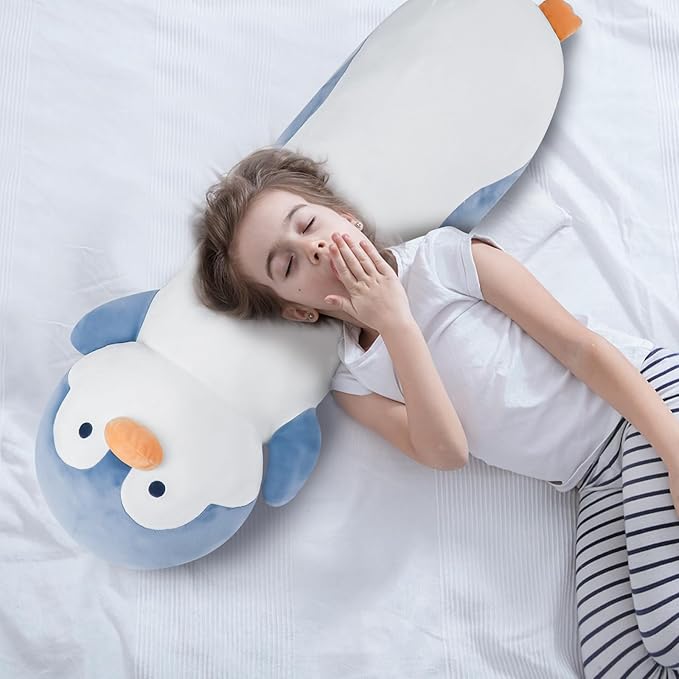 Dalmao 36" Penguin Stuffed Animal, Soft Jumbo Long Cuddle Pillow, Cute Blue Penguin Plush Body Pillow Plushies Toy Gift for Kids, Boy and Girls Birthday, Easter