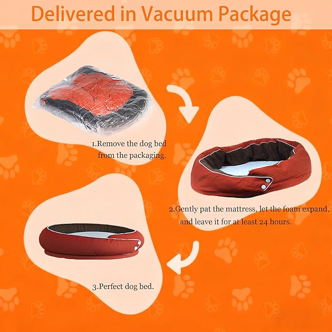 LELEFIDO Round Orthopedic Dog Bed, Medium Pet Bed with Supportive Foam, Soft and Cozy Cushion for Anxiety Relief, Removable & Washable Cover, Comfortable Sofa-Style Bed for Dogs and Cats