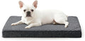 JOEJOY Orthopedic Dog Bed for Small Dogs, Washable Dog Crate Bed Small Sized with Removable Cover, Egg Memory Foam Pet Beds, Grey, 23"x17"