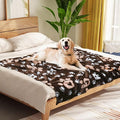 Gowyeg Dog Blanket, Soft Fleece Dog Blankets for Medium Large Dogs, Fluffy Flannel Pet Cat Puppy Blanket Cover for Bed Couch, Cute Paw Print Throw Blanket for Dogs, Brown, 60"X50"