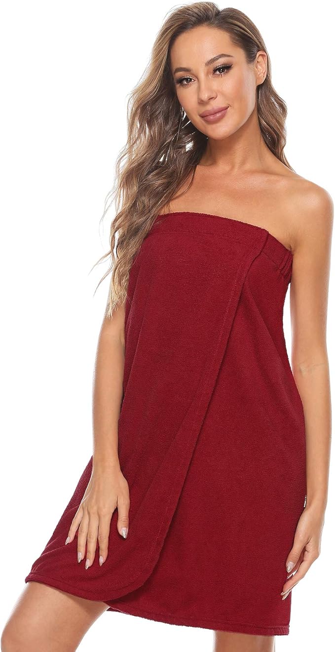 Orrpally Women Shower Wrap Robe Bath Wrap Towel Spa Body Wrap Adjustable Closure Bathrobe