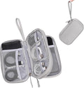 OBHEI Electronic Organizer Double Layer, Water Resistant Cable Organizer Bag for Travel Essentials, Cord, Charger, Phone, Earphone, Large Size,Accessories Travel Essentials (Grey, Double-Layer)