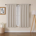 Lecloud Bessie Khaki Curtains 54 Inch Length 2 Panels Set, Light Filtering Curtains Faux Linen Textured Drapes for Bedroom Living Room, Soft Airy Rod Pocket Window Treatments, Each 30 W x 54 L