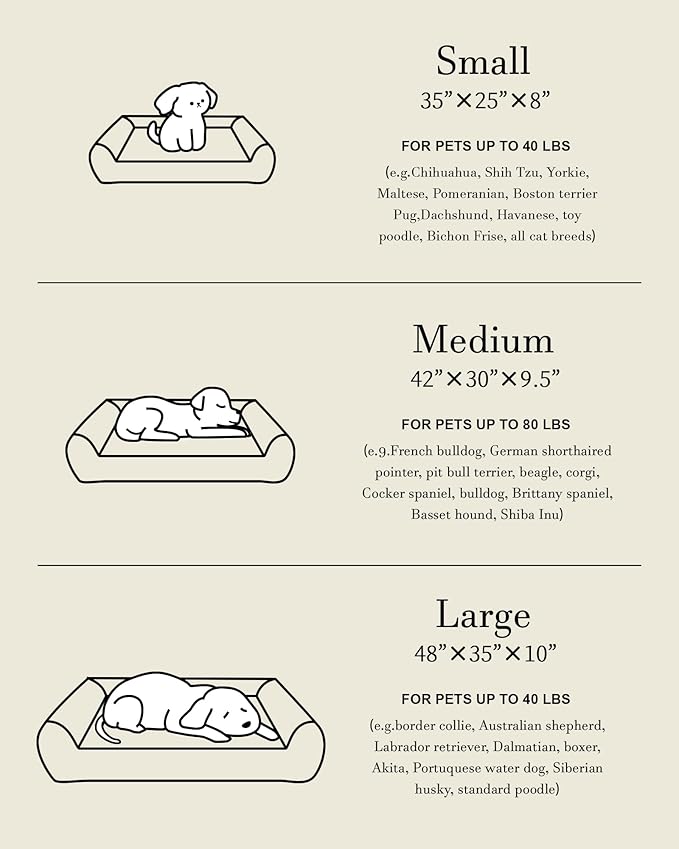Welfibr Dog Bed 100% Washable Faux Fur Dog Beds Small Size Dog Orthopedic Dog Bed with Sides Elevated Dog Bed Comfort Small Dog Bed with Removable Cover Noiseless Supportive Dog Couch Grey 35"