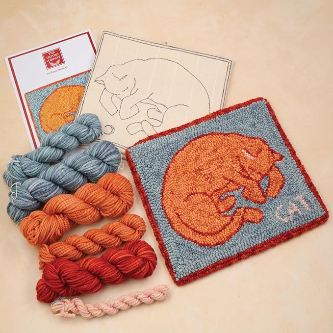 The Oxford Company Punch Needle Kit (Cat)