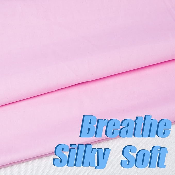 5 Yard Pink Cotton Fabric,Natural Cotton Poplin Fabric by The Yard, 59 Inches Wide 100% Cotton Fabric,Soft Embroidery Muslin Quilting Material for Sewing Material Apparel Cloth