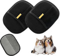 2PCS Pet Hair Removal Glove for Cats & Dogs,Electrostatic Pet Hair Removal Gloves,Reusable Pet Hair Removal Tool,Cat Grooming Gloves for Hair Removal for Couch, Furniture, Carpet, Curtain
