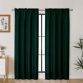 Lecloud Bessie Hunter Green Curtains 78 Inches Long 2 Pcs, Airy Home Decor Living Room Curtains for Bedroom Decor, Light Filtering Rod Pockets Elegant Drapes for Dining Room, Each 40" W x 78" L