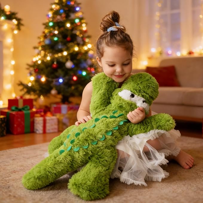 Tezituor Alligator Stuffed Animal, 28 inch Large Stuffed Crocodile Plush Toy, Soft Alligator Plush Pillow for Boys Girls