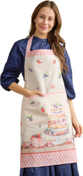 Maison d' Hermine 100% Cotton Apron for women with Pocket Kitchen Chef Apron for Men Cooking Gardening Server Waitress