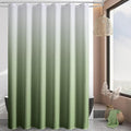 MitoVilla Extra Long Shower Curtain 72 x 84, Sage Green Ombre 84 inch XL Waffle Fabric Shower Curtains for Modern Luxury Bathroom Decor, Waffle Weave Textured 180GSM Weighted Shower Curtain 84 inch