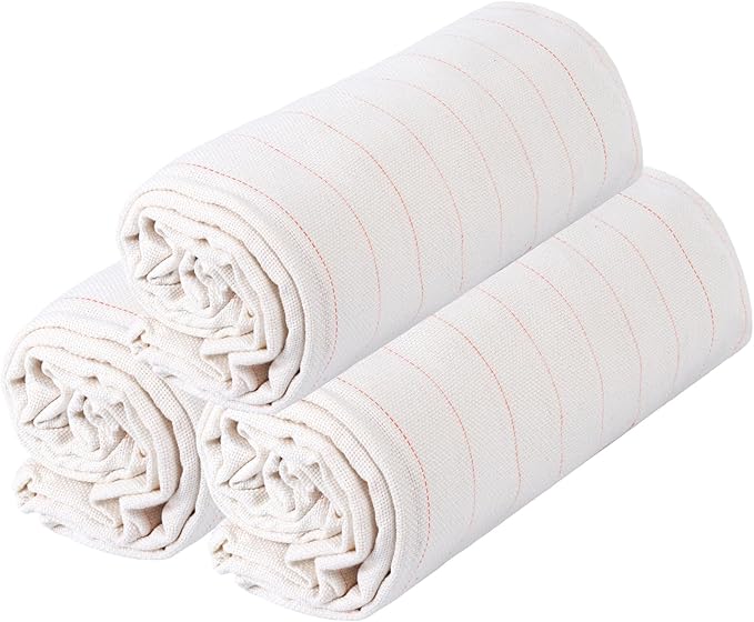 3Pcs 80"x40" Inch Large Overlocking Tufting Cloth with Marked Lines, Primary Monks Cloth for Tufting Gun, Cotton Punch Needle Embroidery Fabric for Rug Tufting