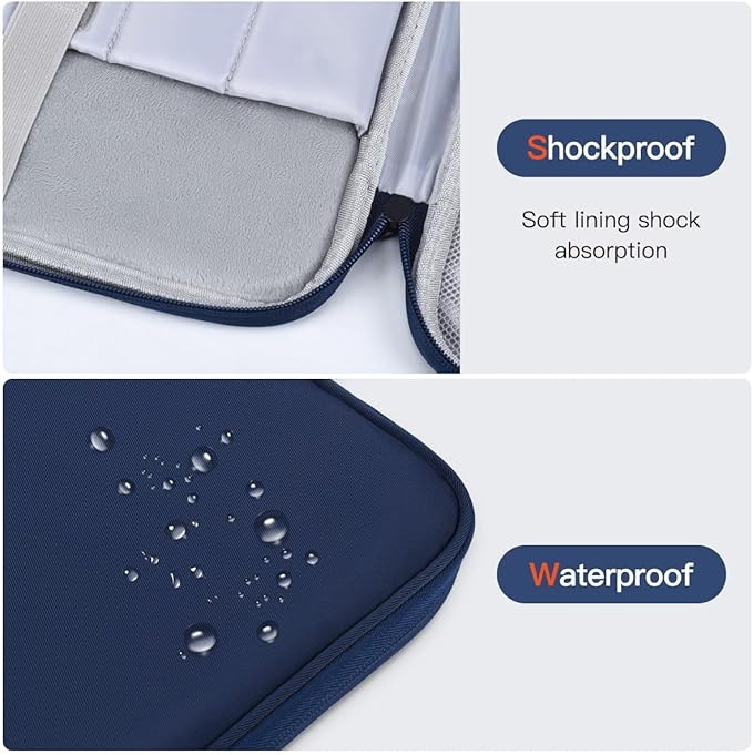 Laptop Carrying Sleeve Compatible with Apple MacBook Air 15 inch M4 M3 M2 chip A3241 A3114 A2941 2025-2023,15" Microsoft Surface Laptop 6/5/4/3 Protective Case, Computer Waterproof Traveling Bag- Blue